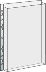 Gennemsigtigt katalogomslag med euroophæng A4, 180 mikron, 240 × 310 × 20 mm