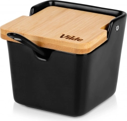 Sukkerkande i keramik med bambuslåg 250 ml, sort