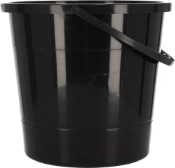 Spand 10 l – sort, polsk produktion