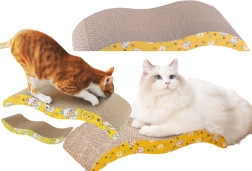 Økologisk kradse-liggebræt i pap til katte