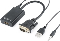 VGA til HDMI konverter 15 cm sort
