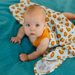 Tommy Lise musselinsvugge Blue Leopard sæt 2 stk