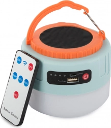 Solcelledrevet camping LED-lanterne med USB og fjernbetjening