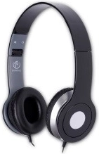 Stereoheadset med mikrofon City Black