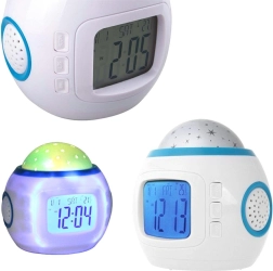 Ak234 vækkeur med stjerneprojektor 10 melodier