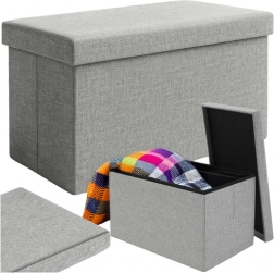 Sofa med gemmerum grå 60x30x30 cm Ruhhy