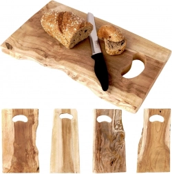 Træskære- og serveringsbræt i teak 42 × 26 cm