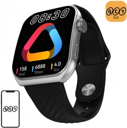 Smarte QCY-ur med 1,96'' AMOLED-skærm – sort