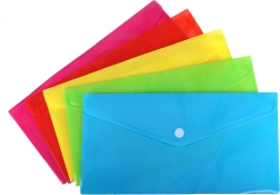 Dokumentmappe med trykknap 25x13 cm