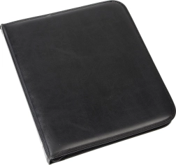 Dokumentmappe A5 mat sort med 4-ringsmekanisme
