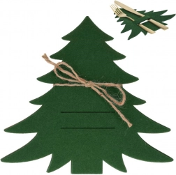Julebestiklommer i filt formet som juletræ, grøn, 4 stk.
