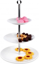 Porcelæns-etagere med tre niveauer 25,5 cm