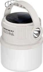 Campinglampe Superfire T22 med solopladning og 360° belysning