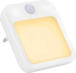LED-natlampe til stikkontakt med bevægelses- og skumringssensor
