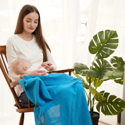 Tommy Lise musselinsvaskeklud Abyss Blue 120x120 cm