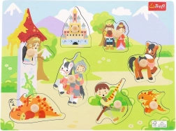 Mellemstort træpuslespil – slot, 8 brikker