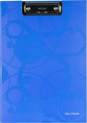 Dobbeltmappe A4 lamineret blå NEO COLORI