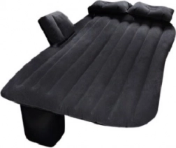 Oppustelig bilmadrassse med elektrisk pumpe 130 × 80 cm – sort