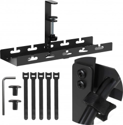 Kabelorganisator under bord med hurtigspændingsklemme 40 cm