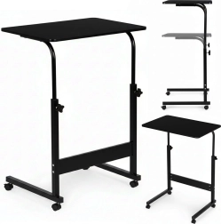 Mobilt konference- og laptopbord til sofa, sort, ModernHome