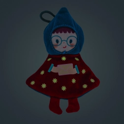 Juleplysdekoration – rød alfepige Lilli