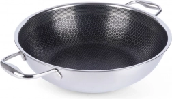 Rustfri nonstick-wok COOKCELL 28 cm