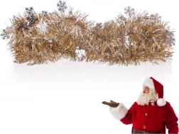 Julekæde 2 m sølv‑champagne HOME DECOR