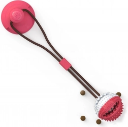 Interaktiv hundelegetøj med sugekop og godbold