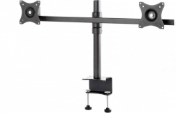 bordholder til to skærme 19–27″ med VESA 75×75 og 100×100, bæreevne 20 kg