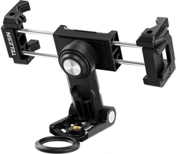 Telesin multifunktionel telefonholder med cold shoe og 360° rotation