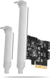 PCIe-controller med 4× SATA 6G, ASMedia ASM1164, fuld- og lavprofil-braketter