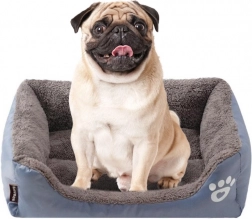 Blød hunde- eller kattekurv - størrelse M, grå