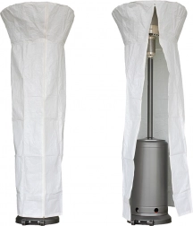 Beskyttelsescover i PE til terrassevarmere med rund top, hvid