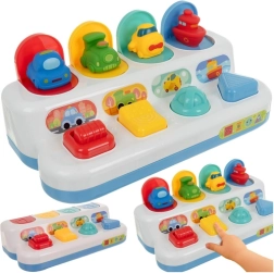 Uddannelseslegetøj pop-up hoppende køretøjer 4i1 KRUZZEL