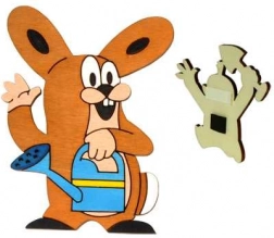 Træ dekoration-magnet Muldvarpen – vennen haren