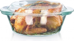 Glas ildfast skål med låg 1 l + 270 ml