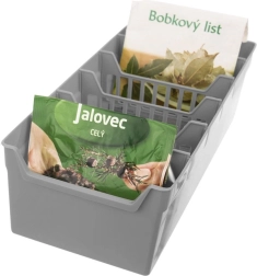 Køkkenorganizer til krydderier, grå, 30 × 13 × 8 cm