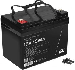 Vedligeholdelsesfrit AGM-batteri 12V 33Ah Green Cell