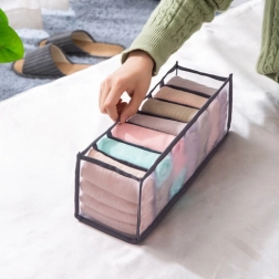 Skabsorganisator med 7 rum til undertøj - grå