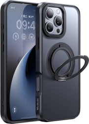 Magnetisk etui med ringstativ til iPhone 16 Pro (sort) McDodo