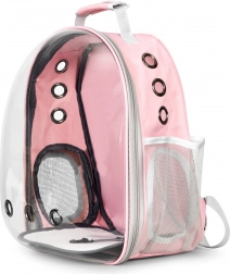 Rygsæk-transportboks til katte og små hunde med gennemsigtig front