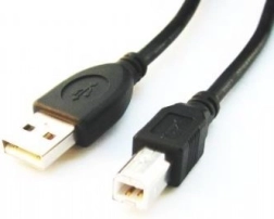 USB 2.0-kabel A–B 3 m sort
