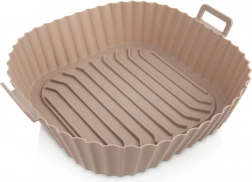 Silikoneindsatskurv til airfryer 22 cm – beige