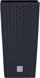 Plantekasse Rato Square med indsats 17 × 17 × 32,4 cm – antracit