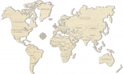 Træverdenkort WOODEN CITY stor