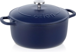 Emaljeret støbejernsgryde med låg 26 cm, 5,2 l Orion