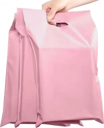 Rosa kurérkuverter med hank 500 × 600 + 70 mm, 50 stk.