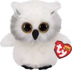 TY Beanie Boos Maskot - Ugle Austin 24 cm Hvid