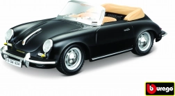 Bburago Porsche 356 B Cabriolet sort 1:24
