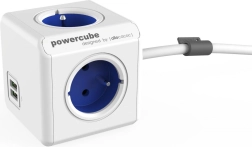 Forlænger-dåse PowerCube Extended USB 1,5 m, blå